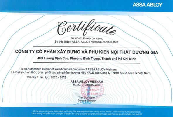Đại lý phân phối khóa Yale chính hãng tại Việt nam